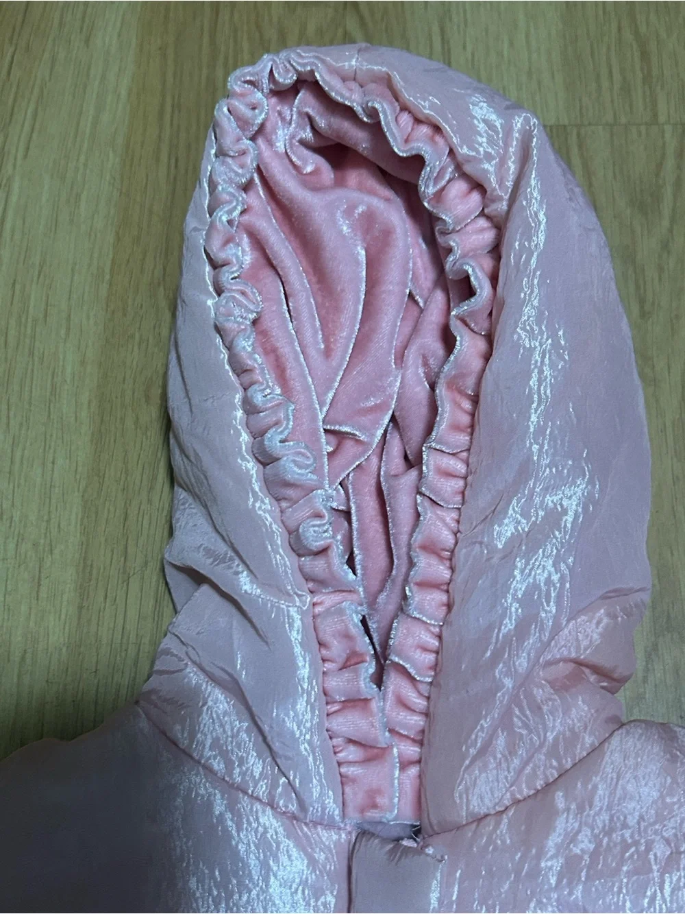 The Children's Place Shimmery Light Pink Hooded Puffer Coat Size 4T EUC